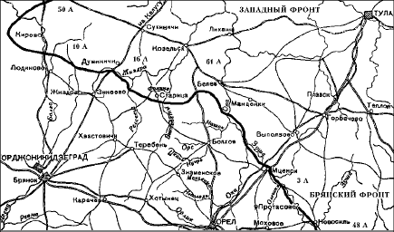 Общая обстановка в полосе левого крыла Западного фронта летом 1942 г.